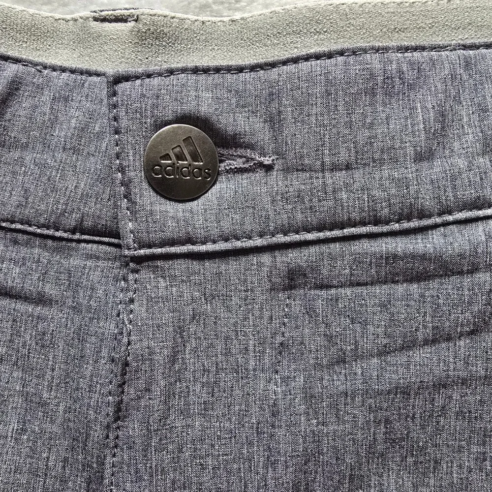 Adidas Golf Shorts Men Waist 34 Gray Heathered‎ Polyester Stretch Performance